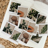 summer tropicals polaroid die cut sticker pocket, planner sticker, polaroid pictures sticker, cut out stickers 12 pieces