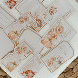 autumn ephemera die cut sticker pocket, planner sticker, collage sticker, cut out stickers 12 pieces