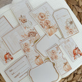 autumn ephemera die cut sticker pocket, planner sticker, collage sticker, cut out stickers 12 pieces