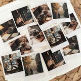 dark academia polaroid die cut sticker pocket, planner sticker, polaroid pictures sticker, cut out stickers 12 pieces