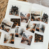 haunted hollow polaroid die cut sticker pocket, planner sticker, polaroid pictures sticker, cut out stickers 12 pieces
