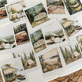 roadtrip polaroid die cut sticker pocket, planner sticker, polaroid pictures sticker, cut out stickers 15 pieces