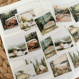 roadtrip polaroid die cut sticker pocket, planner sticker, polaroid pictures sticker, cut out stickers 15 pieces