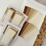 brown labels paper cut outs pocket, 12 pieces