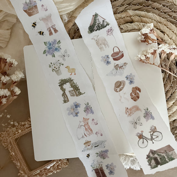 cottage core spring pet tape, flowers, floral planner, ephemera and flowers pet tape for journal, planner, stationery