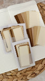 brown labels paper cut outs pocket, 12 pieces