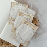 vintage paper cut out pocket, 21 pieces
