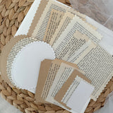 vintage paper cut out pocket, 21 pieces