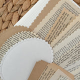 vintage paper cut out pocket, 21 pieces