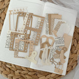 mixed ephemera frame paper cut outs pocket, 28 pieces