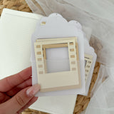 brown polaroid paper cut outs pocket, 12 pieces