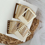 brown polaroid paper cut outs pocket, 12 pieces