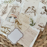 autumn forest ephemera die cut pocket, 20+ pieces