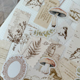 autumn forest ephemera die cut pocket, 20+ pieces
