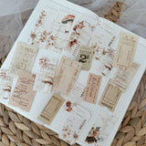 autumn ticket ephemera die cut pocket, 25+ pieces