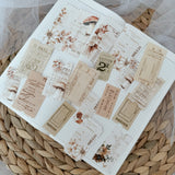 autumn ticket ephemera die cut pocket, 25+ pieces