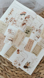 autumn ticket ephemera die cut pocket, 25+ pieces