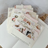 strawberry ephemera die cut pocket, 40+ pieces