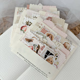 strawberry ephemera die cut pocket, 40+ pieces
