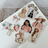 strawberry ephemera die cut pocket, 40+ pieces