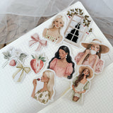 strawberry ephemera die cut pocket, 40+ pieces
