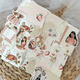 strawberry ephemera die cut pocket, 40+ pieces