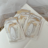 mixed paper ephemera and sticker cut outs pocket, 24 pieces