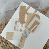 mixed paper ephemera and sticker cut outs pocket, 24 pieces
