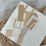 mixed paper ephemera and sticker cut outs pocket, 24 pieces