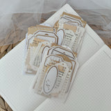 mixed paper ephemera and sticker cut outs pocket, 24 pieces