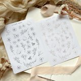 garden memories flower sketches sticker sheet