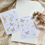 spring butterfly and flowers mini sticker sheet