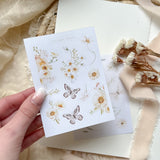 spring butterfly and flowers mini sticker sheet