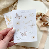 spring butterfly and flowers mini sticker sheet