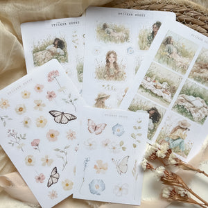 spring meadow sticker sheet bundle