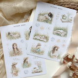 spring meadow girls sticker sheet