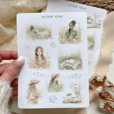 spring meadow girls sticker sheet