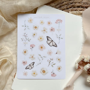 spring flowers sticker sheet