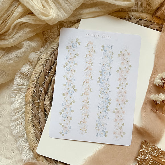 spring flower branches sticker sheet