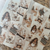 autumn post stamp cut out pocket, 12 pieces