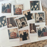 vintage halloween polaroid die cut sticker pocket, planner sticker, polaroid pictures sticker, cut out stickers 12 pieces