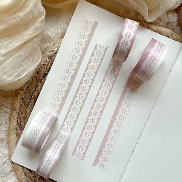 doily nude and soft pink washi tape