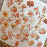 autumn foliage die cut sticker pocket 30+ pcs