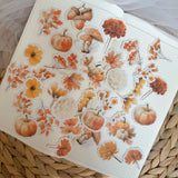 autumn foliage die cut sticker pocket 30+ pcs