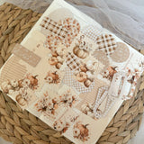 floral pumpkin ephemera die cut pocket, 40+ pieces,
