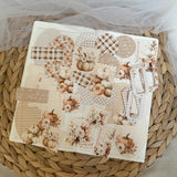 floral pumpkin ephemera die cut pocket, 40+ pieces,