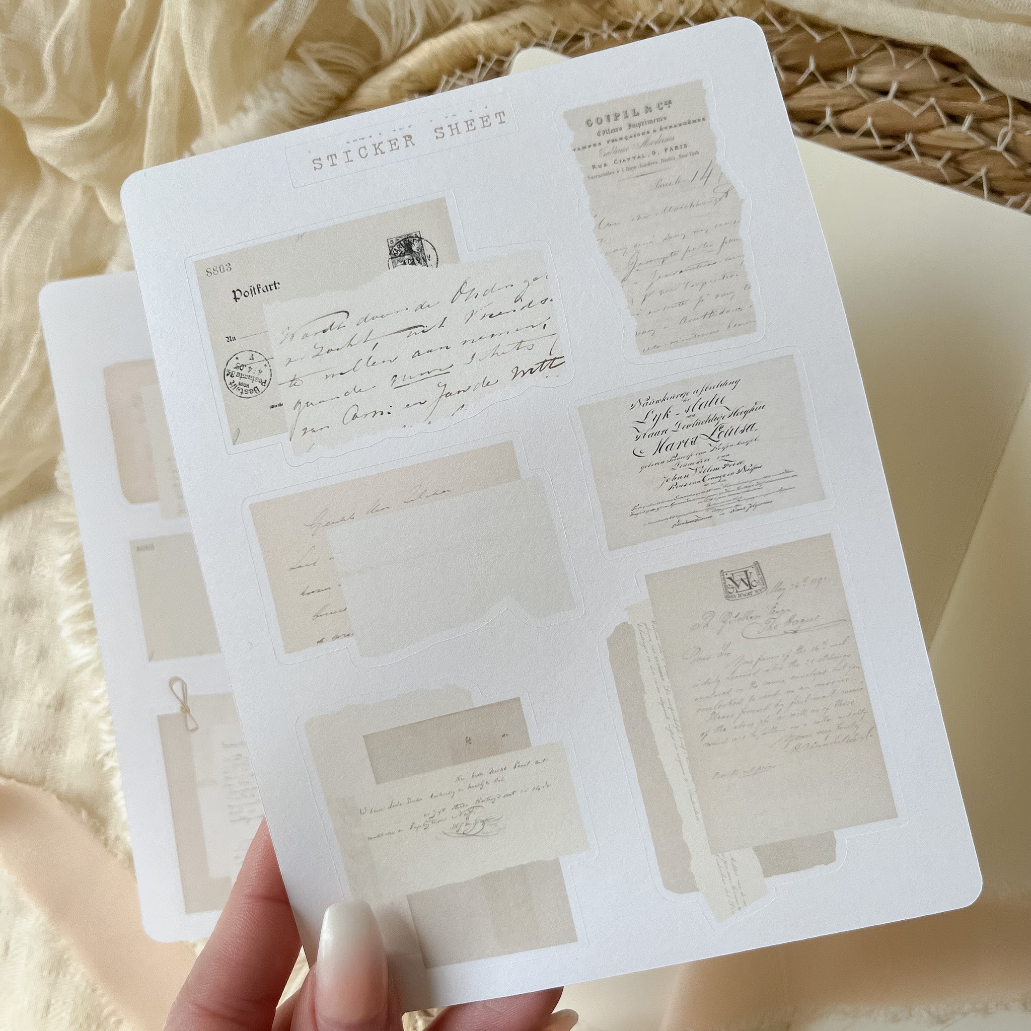 Collage Sticker Sheet vintage paper collage sticker sheet – ArtStudioLea