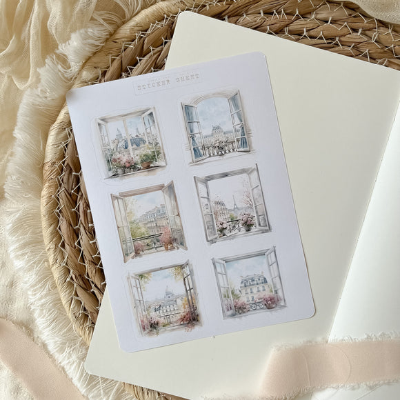 French Window Sticker French spring windows sticker sheet – ArtStudioLea
