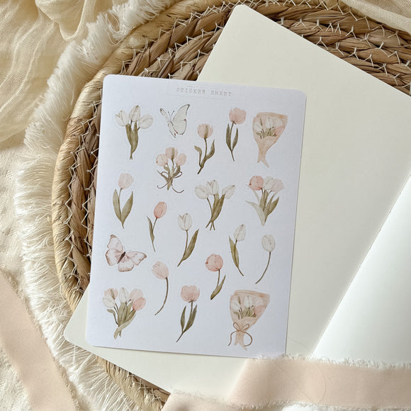 spring tulip sticker sheet