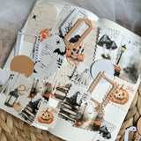 halloween ephemera die cut pocket, 30+ pieces,